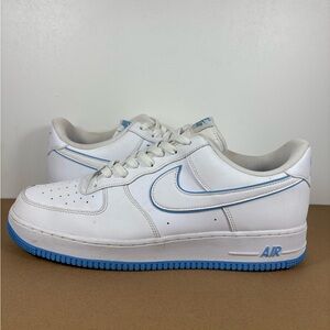 Nike Air Force 1 '07 Low White University Blue Sole DV0788-101 Size 14 Mens